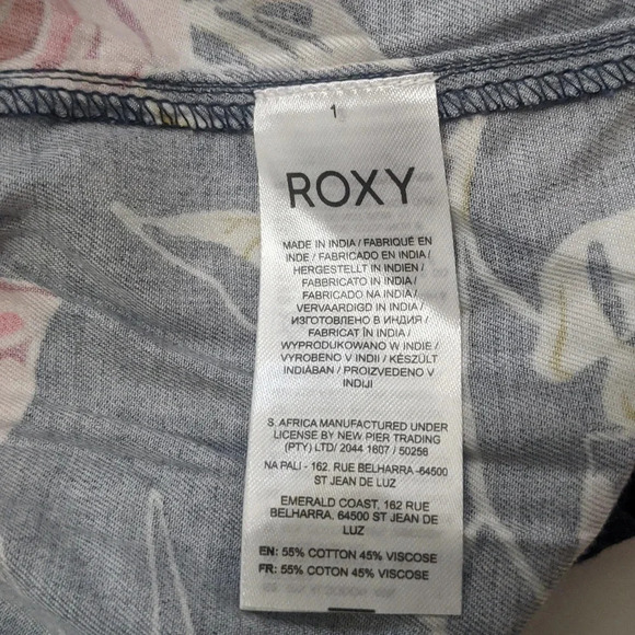 Roxy glowing energy long sleeve floral dress,color Blue, size S - Picture 14 of 15